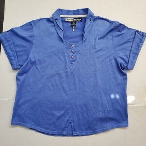 Jamie Saddock Women Golf Shirt Vintage Blue Medium